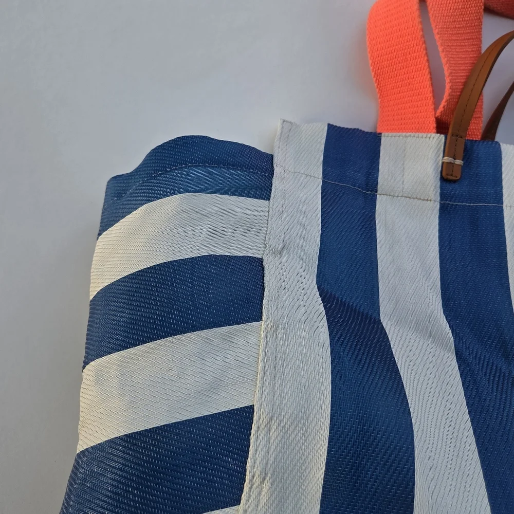 Clare V. Beach Tote Azul Shell No Clutch Rare - Picture 10 of 16